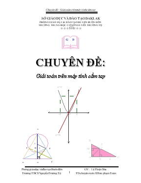 Chuyên đề Giải bài toán trên máy tính cầm tay